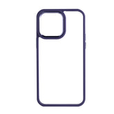 J-Case Deep Purple Transparent Back Case with Borders